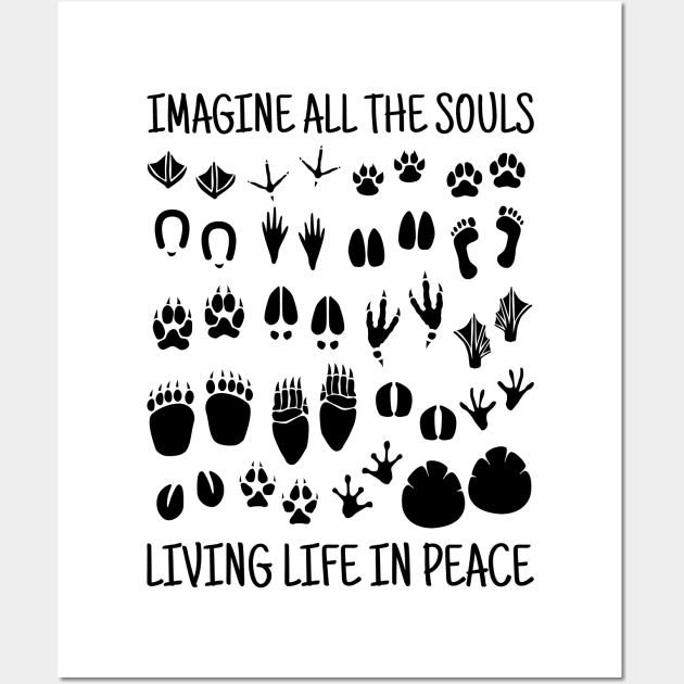 Imagine all the souls living life in Peace. Wall Art by illusteek